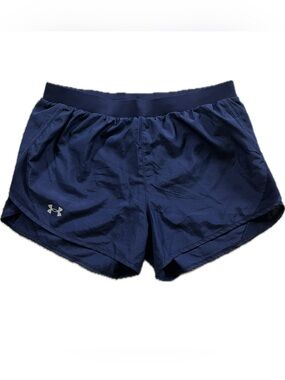 Under Armour Women's Navy Blue Athletic Running Shorts Sporty Athleisure Gym M
